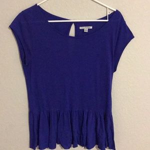 Royal blue peplum top